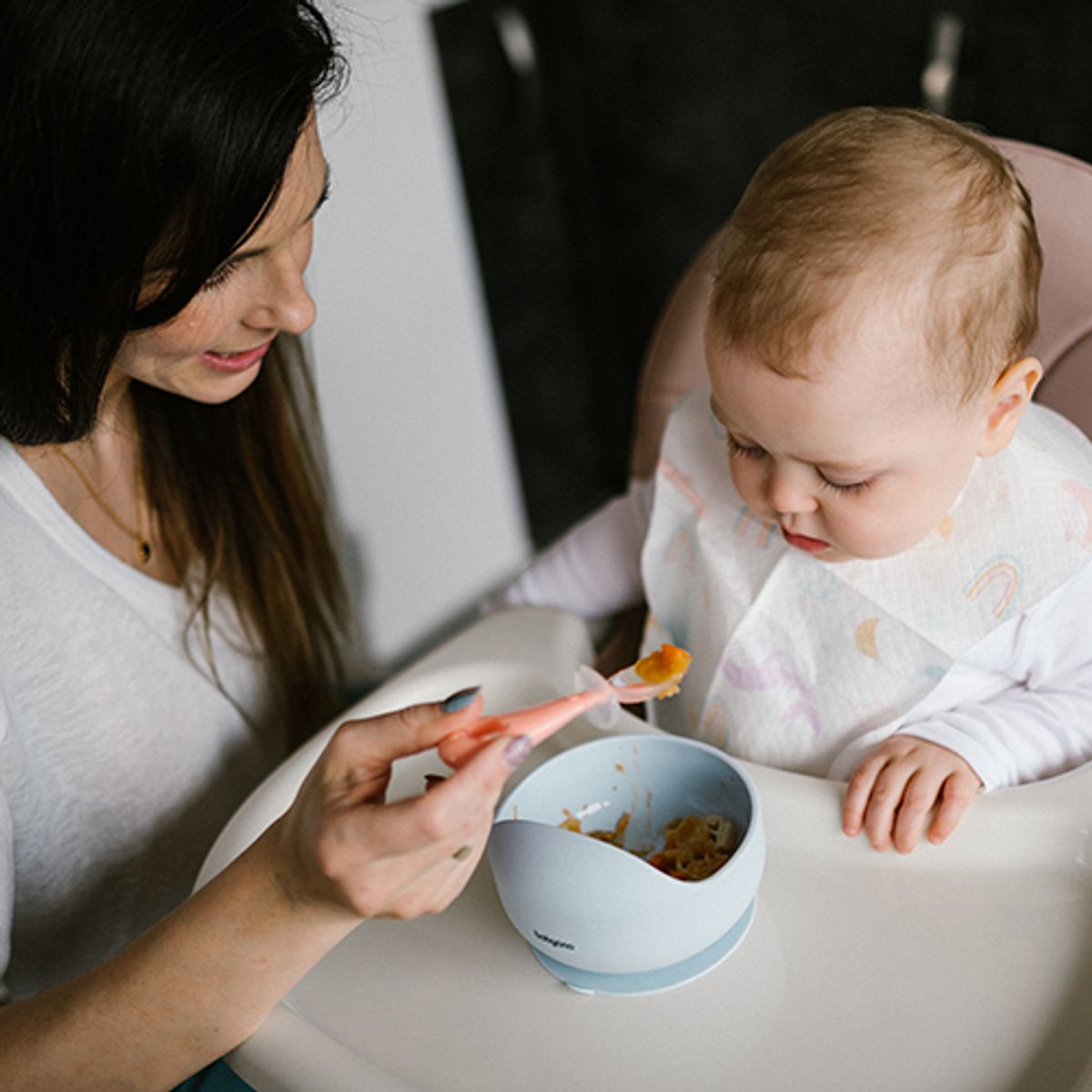 Babyono | Silikonskål med sugekopp | Blå