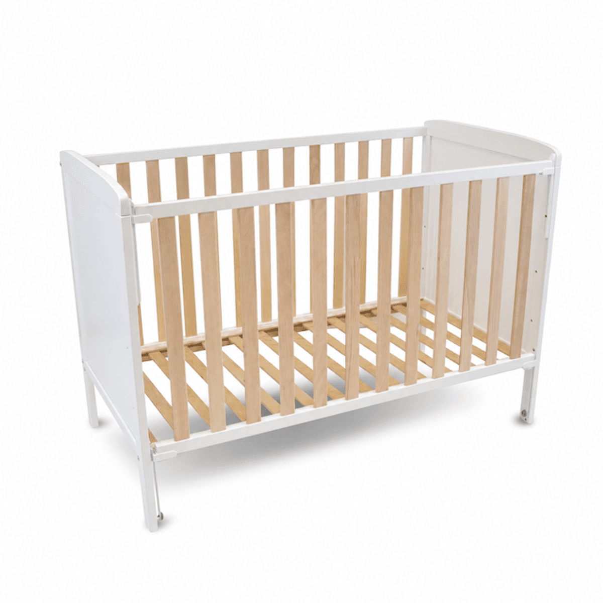 Troller | Luna Sprinkelseng | Justerbar Side 120x60 cm | Hvit/Natur