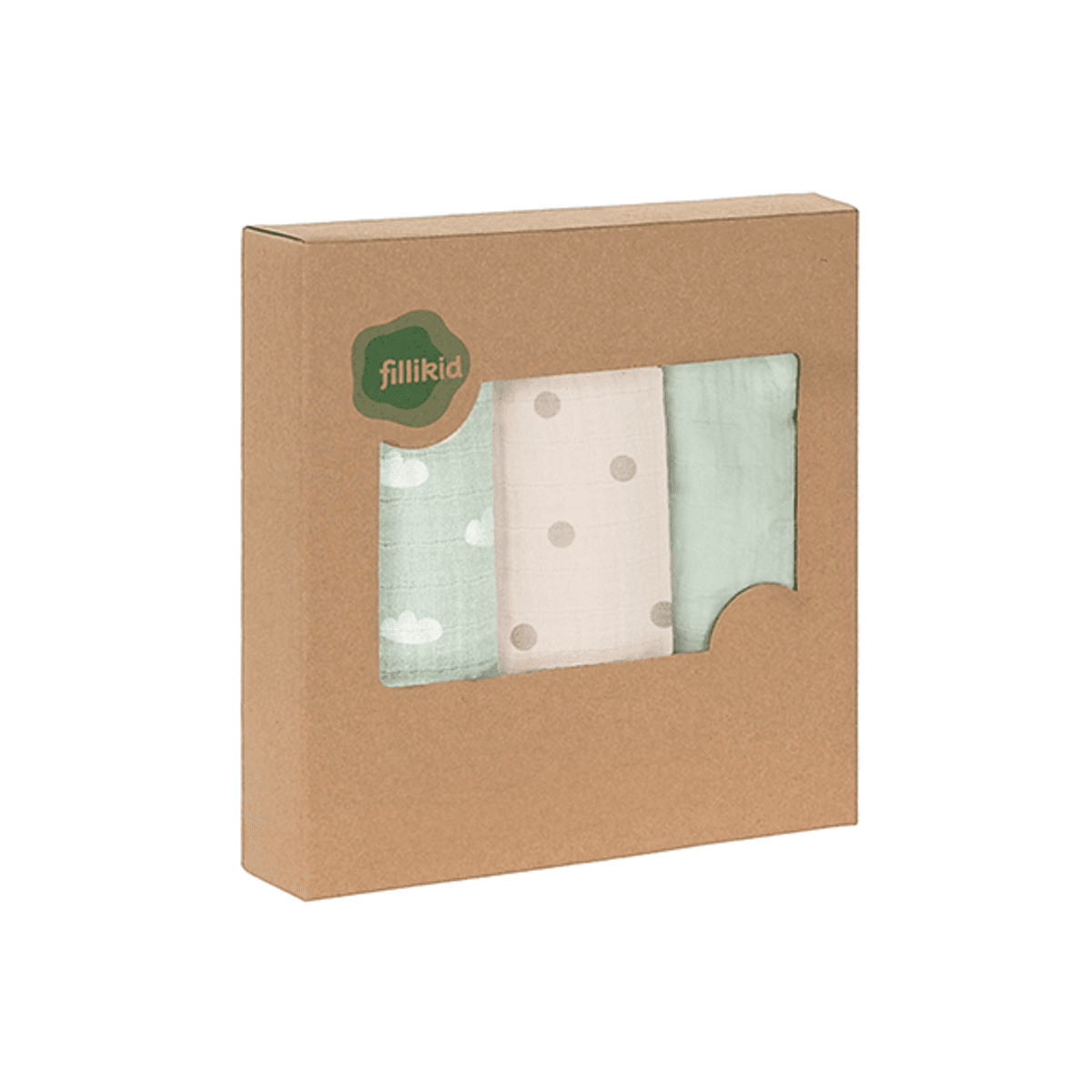 Fillikid | Gasskluter 3pk | 75X75 cm | Dots