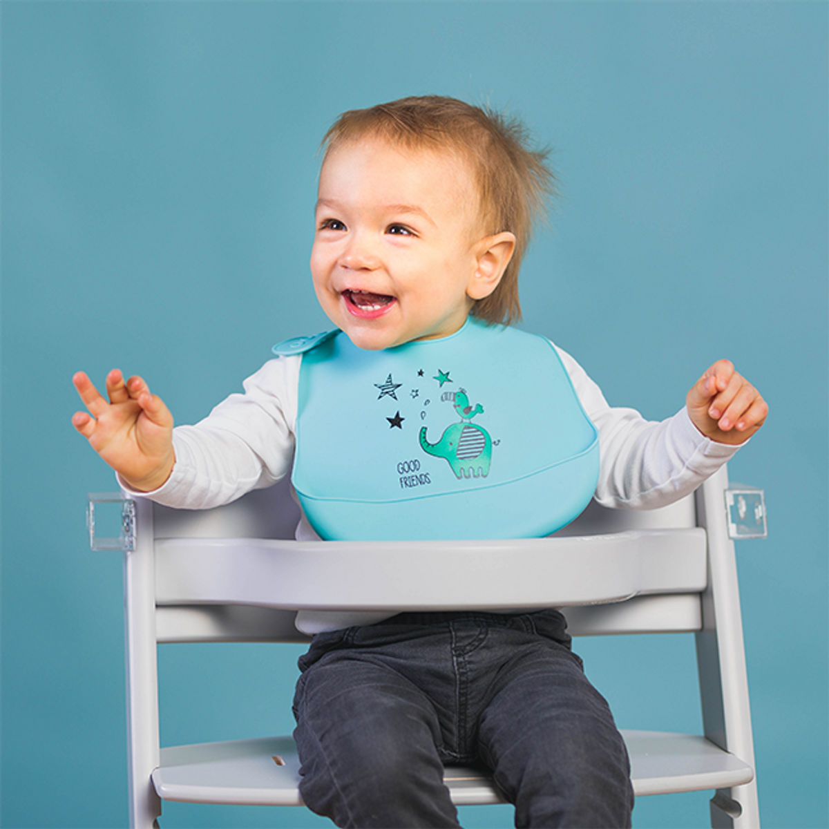 Fillikid | Silikonsmekke | 2 pk | Blue & Grey