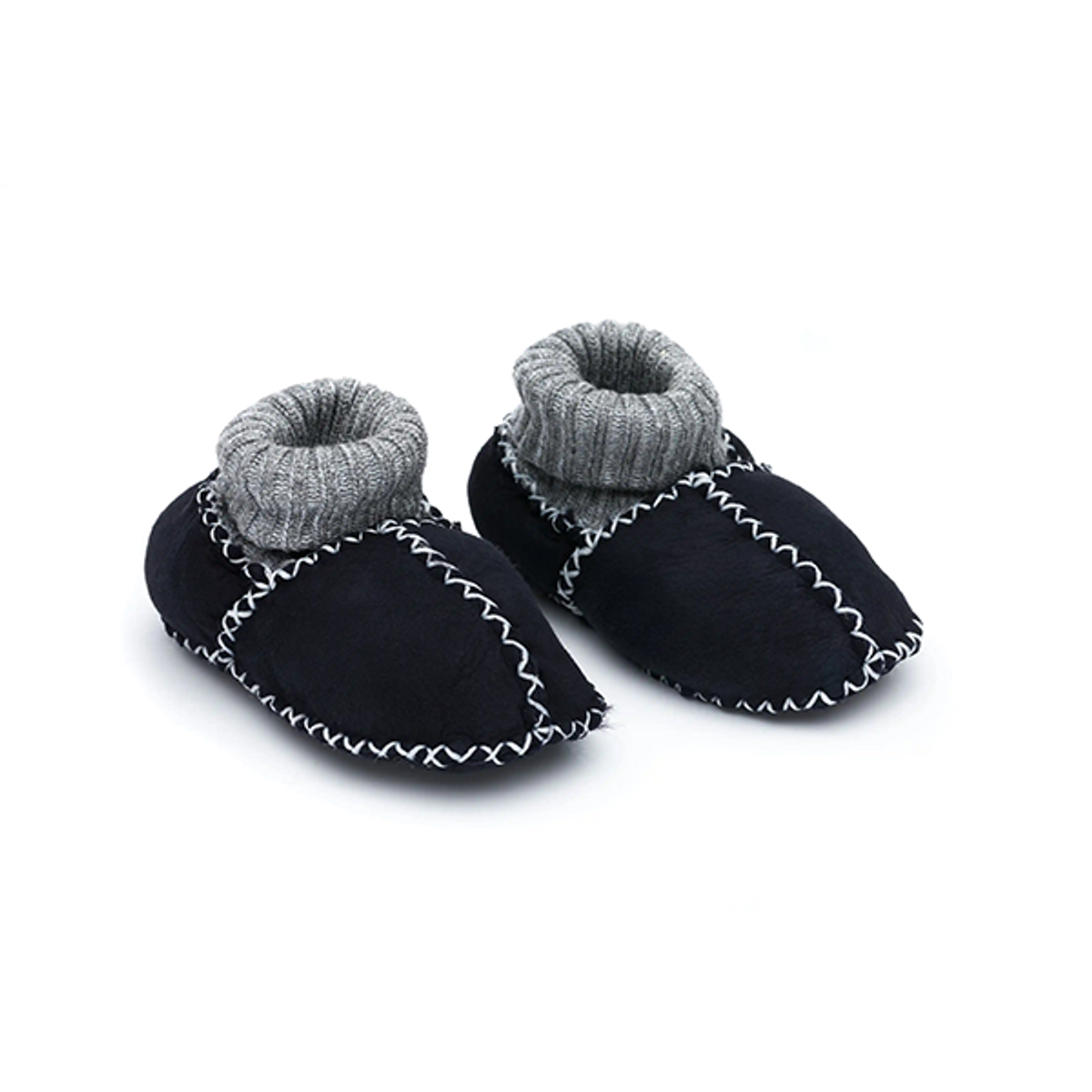 Fillikid | Babytøfler i lammeskinn | Marine