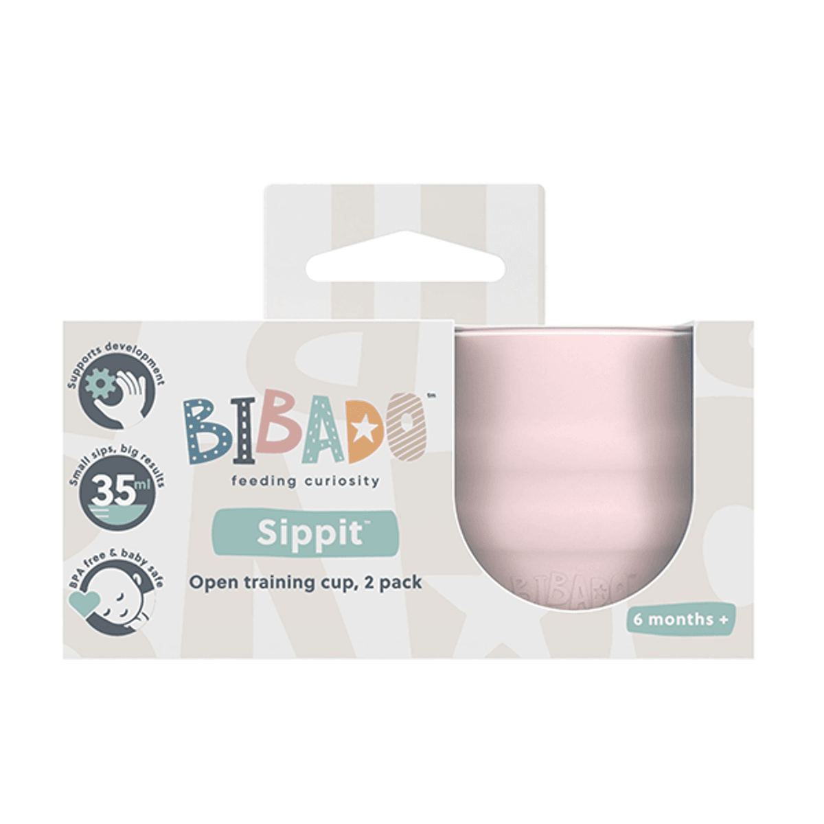 Bibado | Sippit™ Silikon Kopp | 2 pk. | Blush