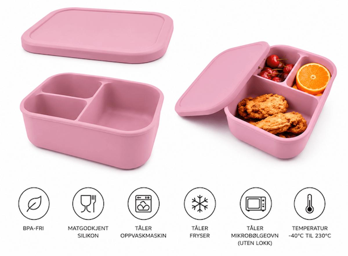 Troller Kids | Silikon Matboks | Rosa