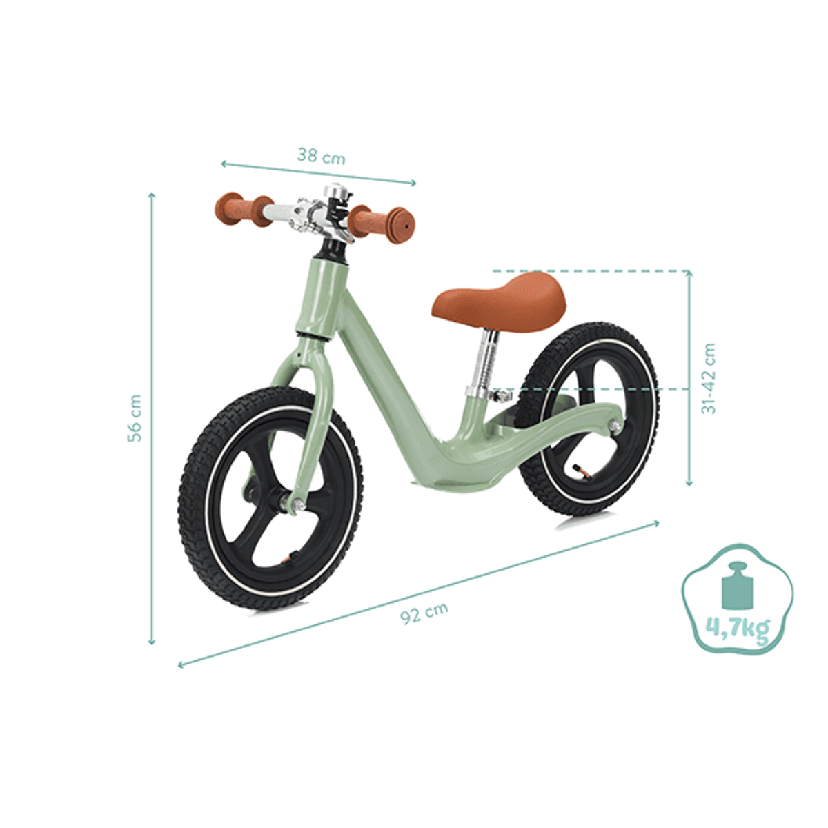 Fillikid | Speedy Balanse Sykkel | Turkis/Sort