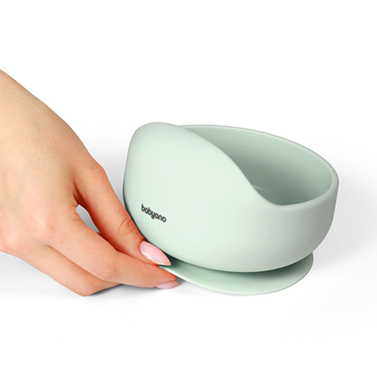 Babyono | Silikonskål med sugekopp | Mint