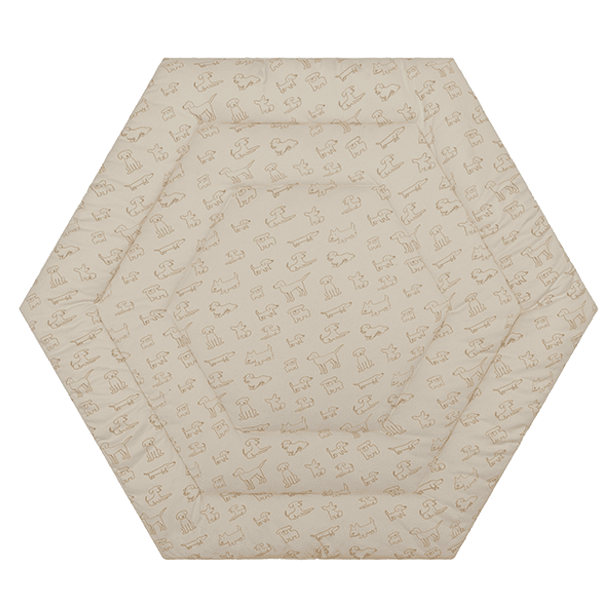 Fillikid | Sekskantet Leketeppe | Dog Beige