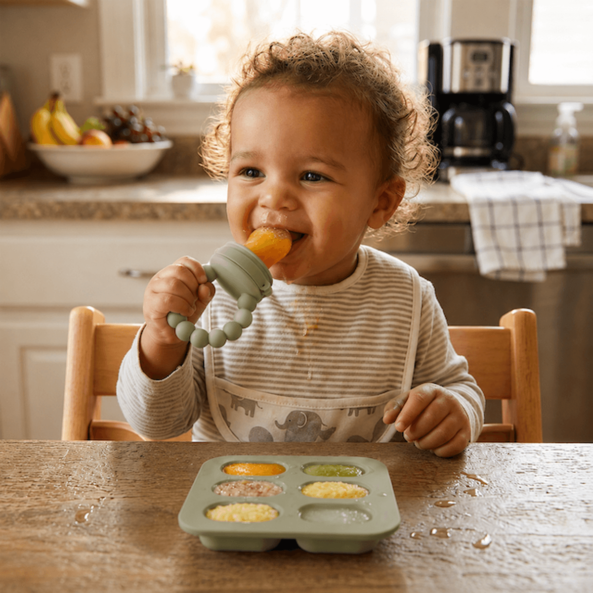 Troller Kids | Silikon Fruktnett og Frysebrett | Oliven