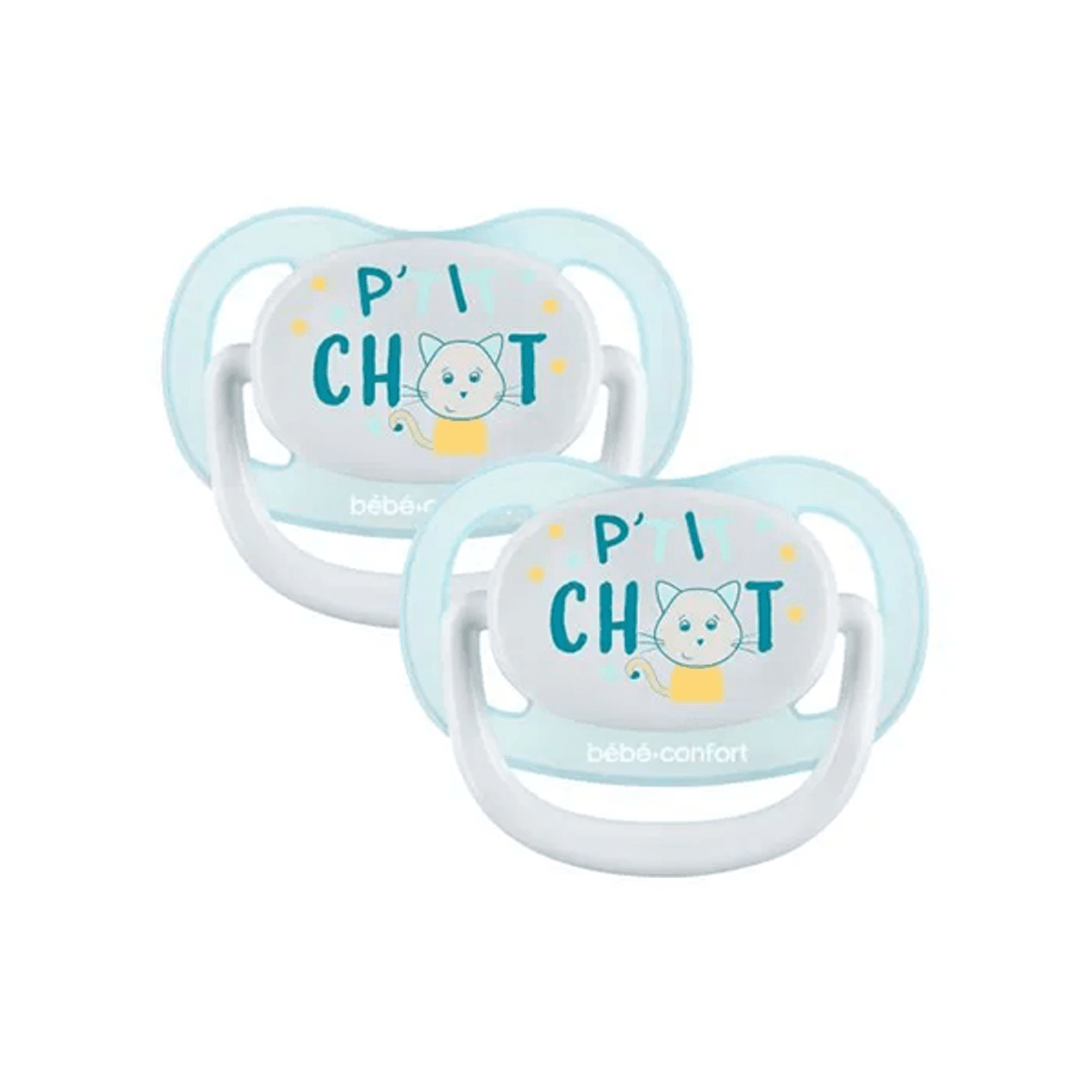 Bebeconfort | Silikon smokk | Physio Air Confort | 6-18 mnd | P`tit Chat | 2pk 