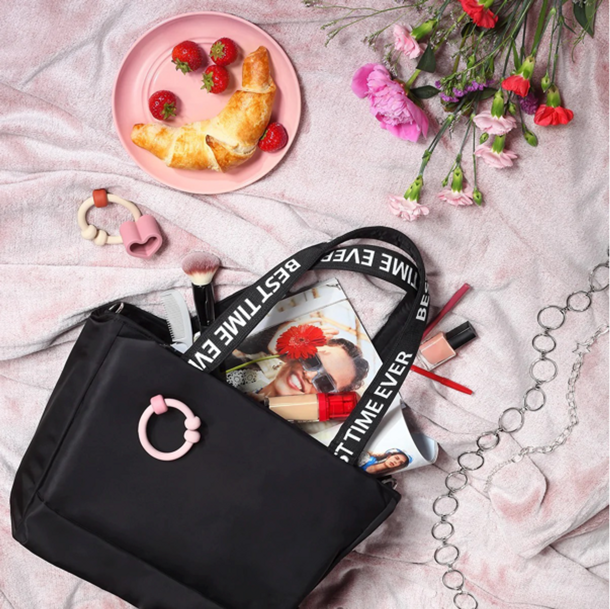 Babyono | Stelleveske / Mammabag | Best time ever | sort