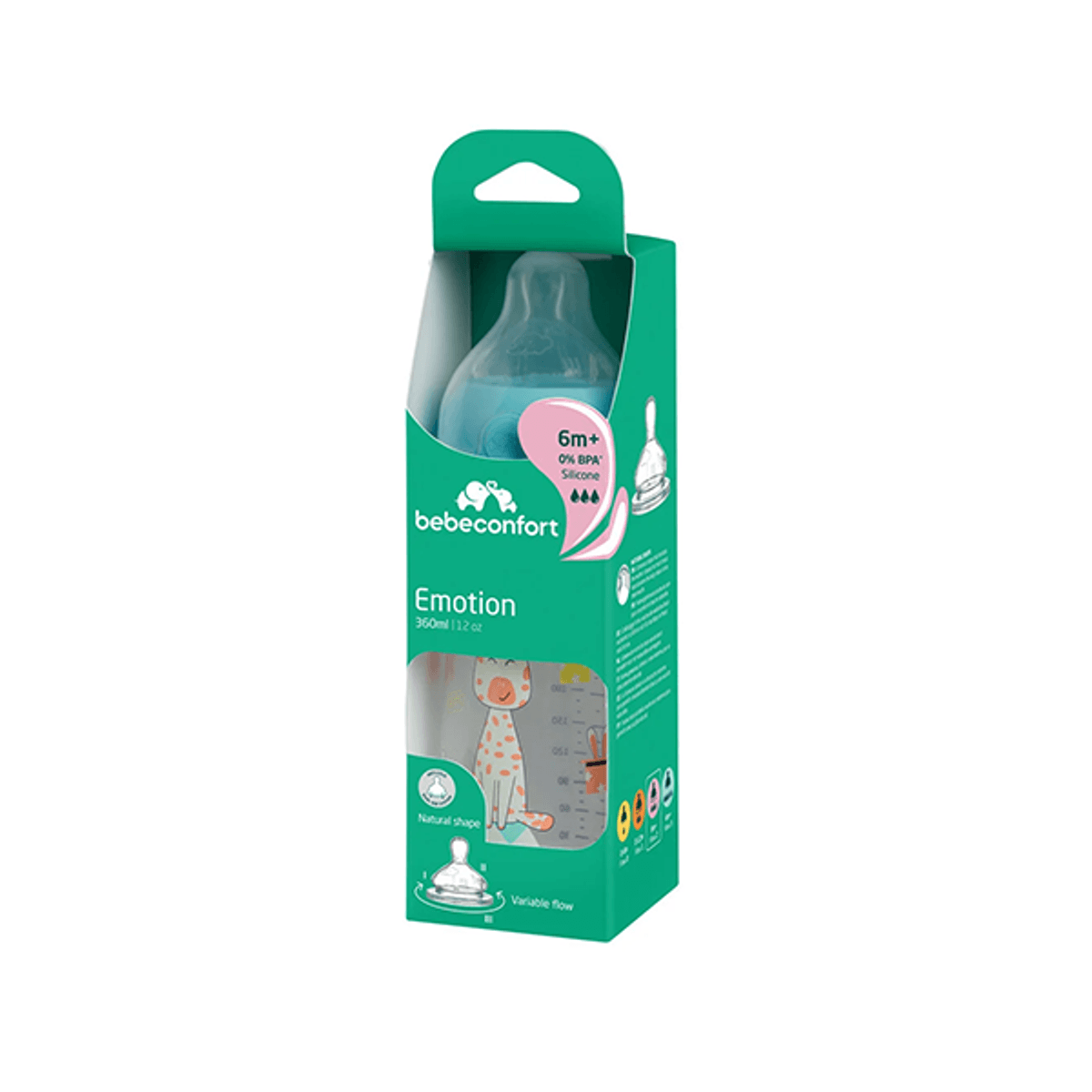 Bebeconfort | Emotion Tåteflaske | 360ml | 6m+ | Blå