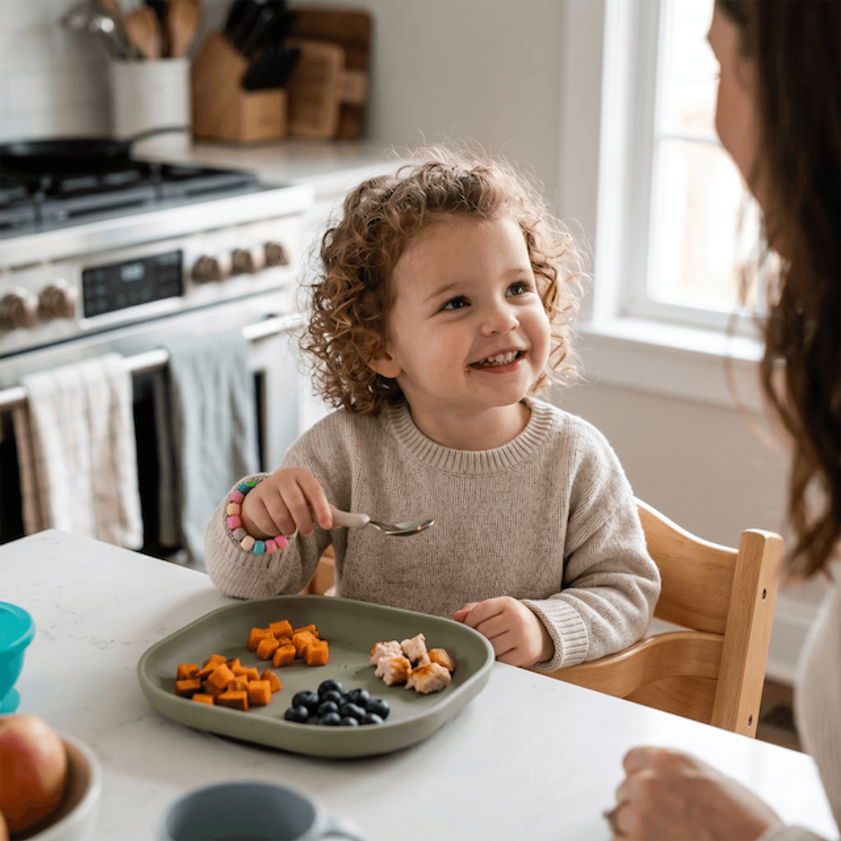 Troller Kids | Silikon Tallerken Sett | Oliven