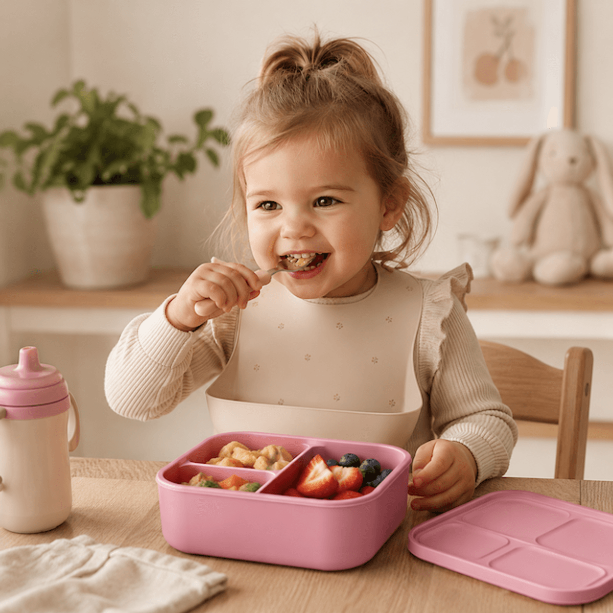 Troller Kids | Silikon Matboks | Rosa