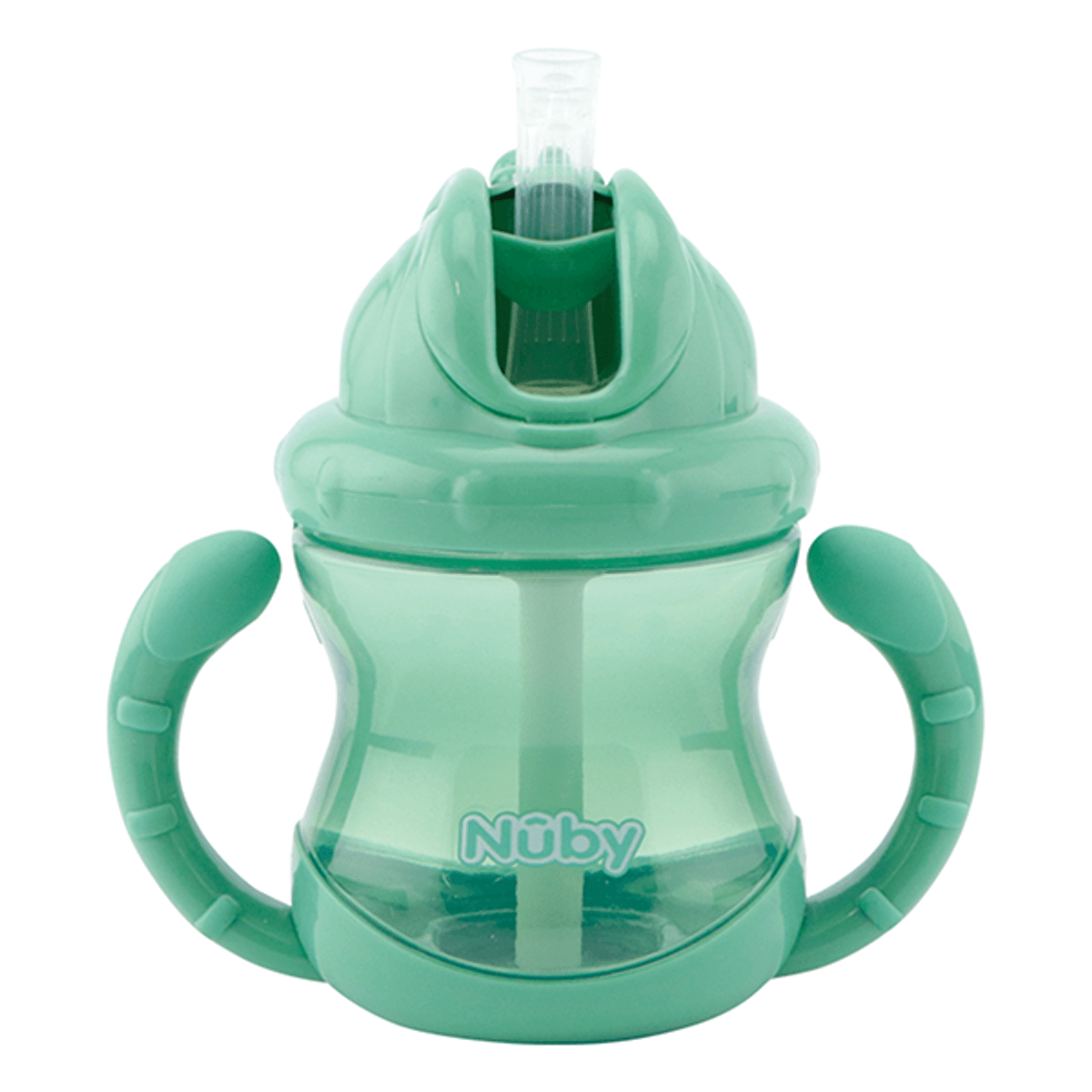 Nûby | Flip-It™ drikkekopp med håndtak og tykt sugerør | 240 ml