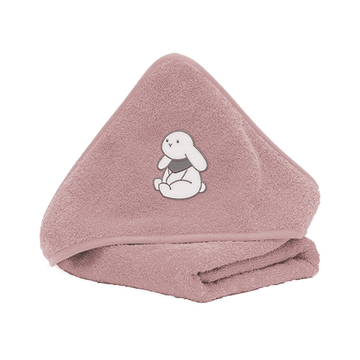Fillikid | Hettehåndkle | 75 x 75 cm | Rabbit Pink